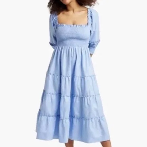 Hill House Nesli Nap Dress - Blue Sparkle Large - Picture 2 of 8